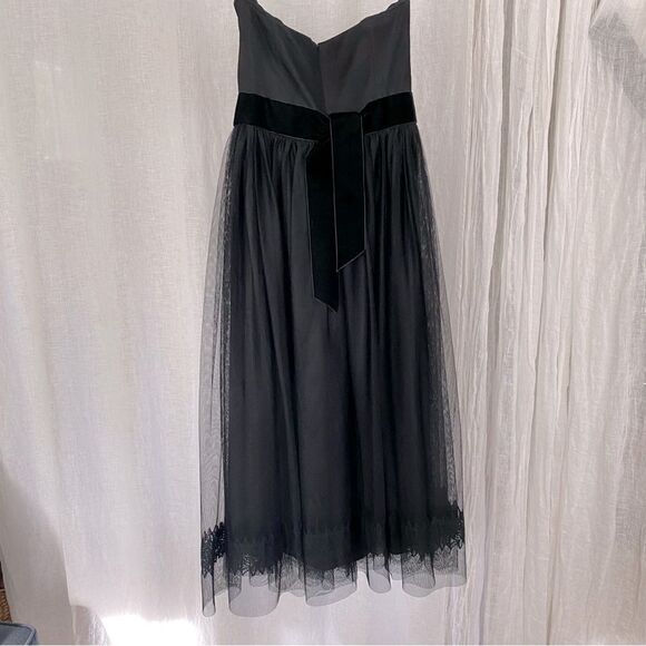 Vintage Vera Wang Black Tulle Silk & Velvet Corset Gown - Picture 6 of 8